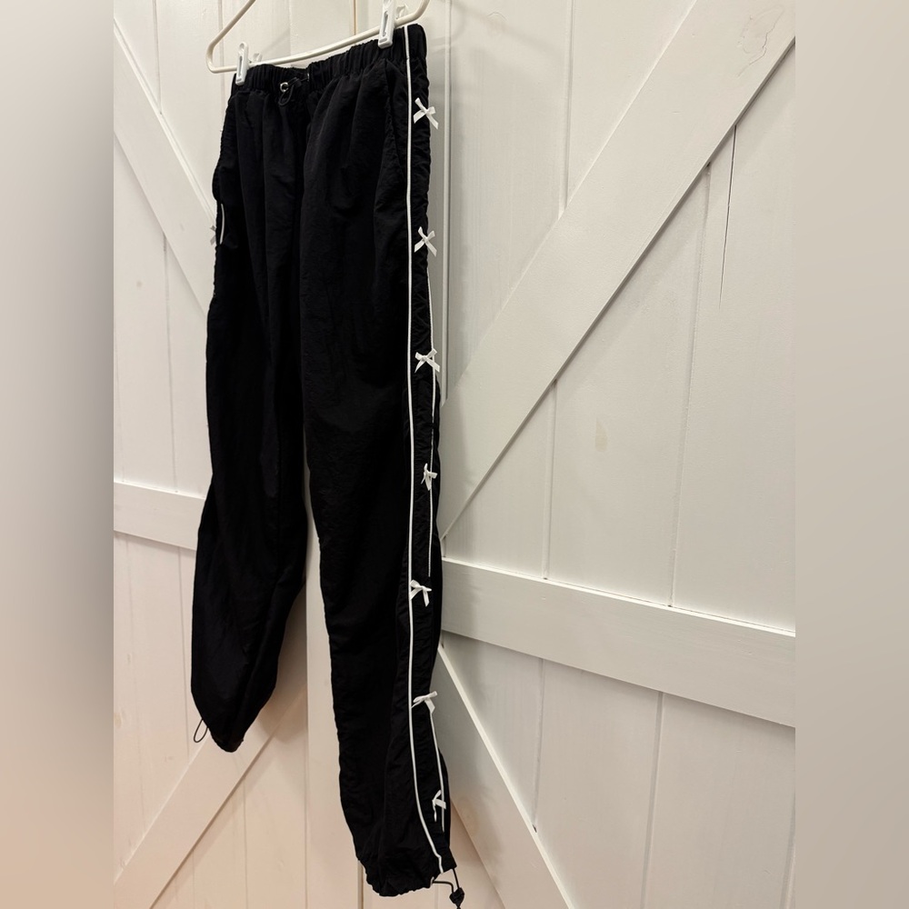 Coco & Shay Bows/Drawstring Track Pants - Picture 2 of 5